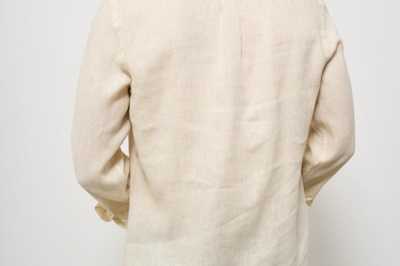 Camicia uomo in lino crema 710968915 005 RALPH LAUREN 