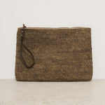 Pochette donna Ampy in rafia marrone AMPY DARKTEA IBELIV 
