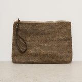 Pochette donna Ampy in rafia marrone AMPY DARKTEA IBELIV 