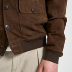 Giubbotto uomo in suede marrone RIVERSIDE SUEDE126 THE JACK LEATHERS 