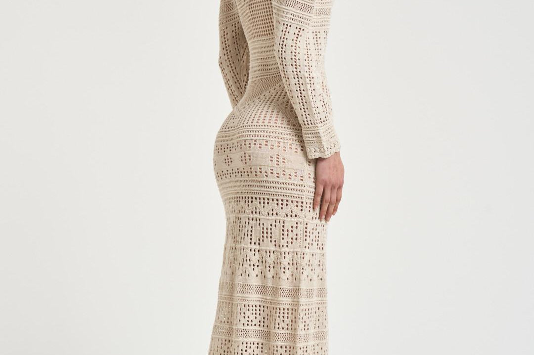 Abito donna Dione crochet ecru RO1026FA D1L08I90BE ISABEL MARANT 