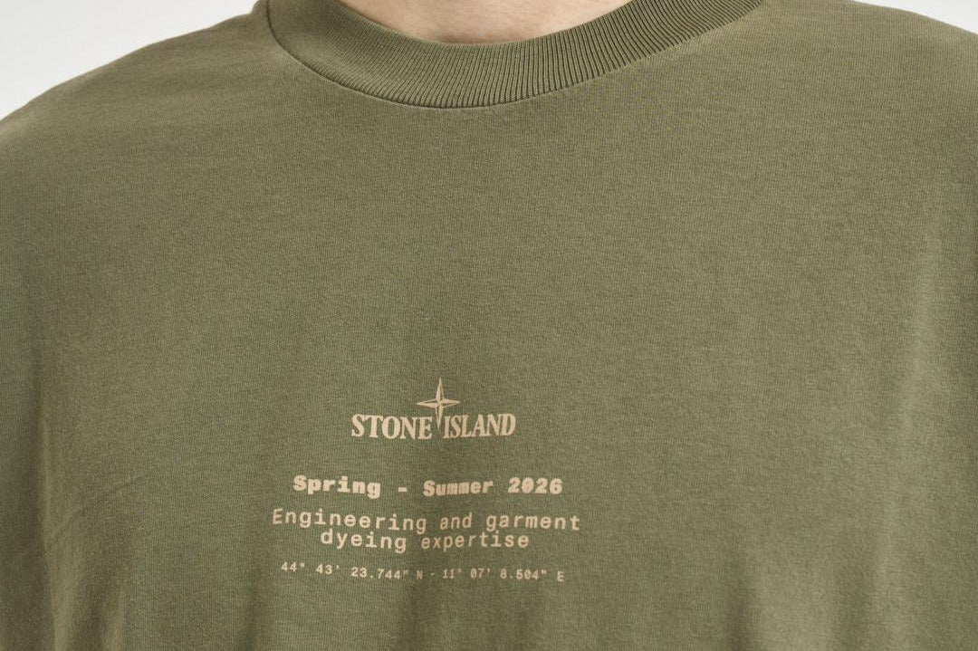 T-shirt uomo con stampa verde 2100001 S0285V005G STONE ISLAND 