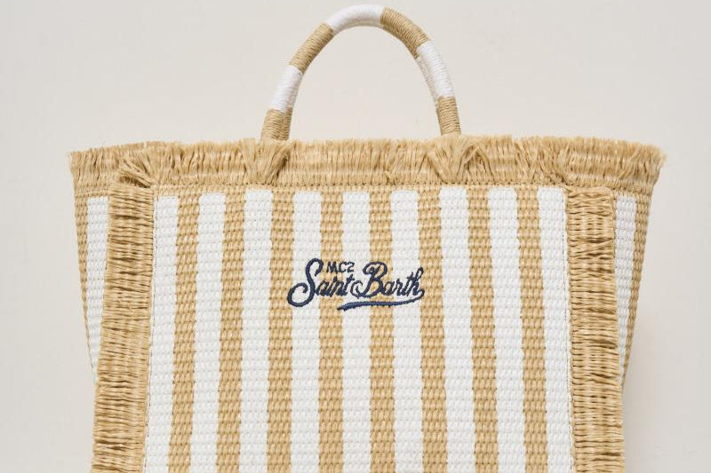 Borsa donna Colette in rafia a righe COLETTESTR 04474H MC2 SAINT BARTH 