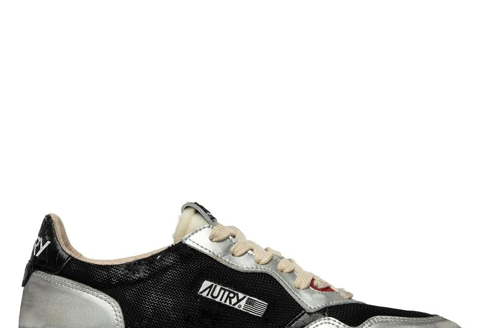 Sneakers uomo Medalist Super Vintage bianca, nera e argento AVLM MS14 AUTRY 