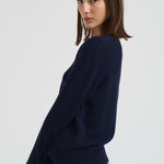 Maglia donna girocollo Mable blu notte 2022117 NAVY LISA YANG 