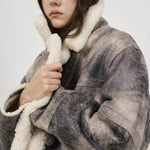 Giubbotto donna in ecomontone grigio vintage LOUISA 66325-9073GREY STAND STUDIO 