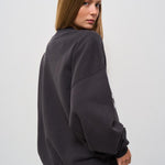 Felpa donna girocollo Miles nera 100025 009 ANINE BING 