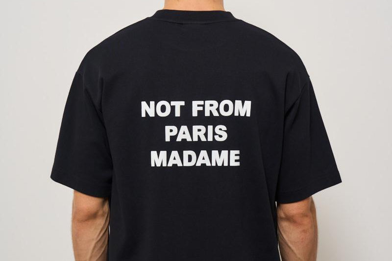 T-shirt uomo girocollo nera TS203 CO0002BL DROLE DE MONSIEUR 