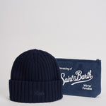 Set uomo cappellino e pochette blu XBOXMCLAS 61EMB MC2 SAINT BARTH 