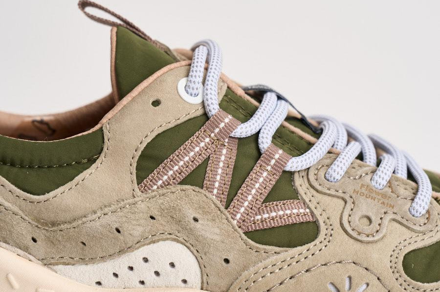 Sneakers uomo Yamano 3 Suede beige e verde YAMANO3M 1N48MILITARY GREEN FLOWER MOUNTAIN 