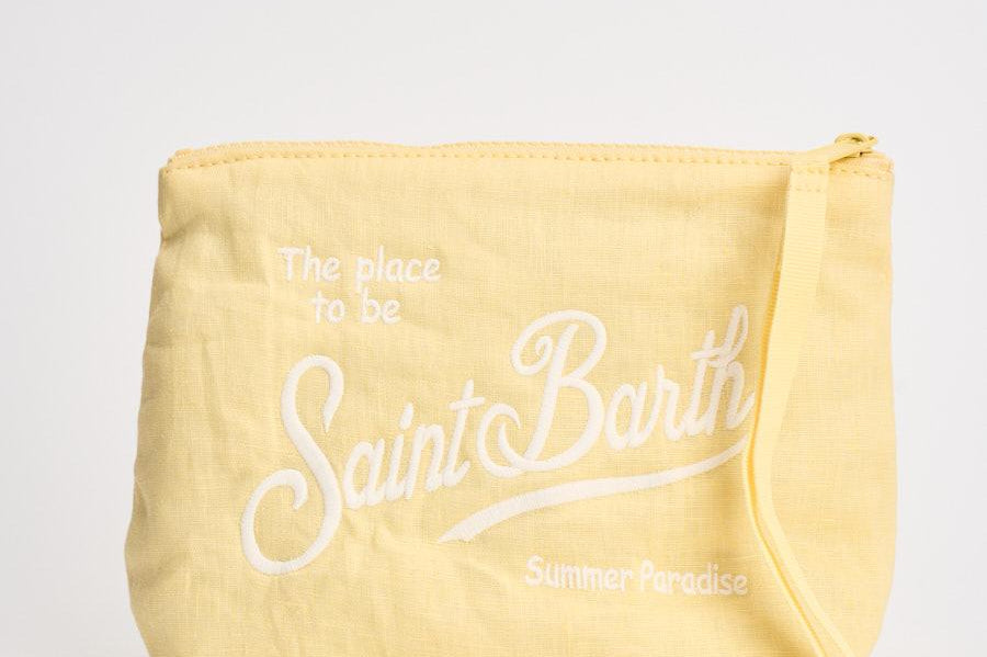 Pochette donna Aline in lino gialla ALINESOFTLINEN 92L MC2 SAINT BARTH 