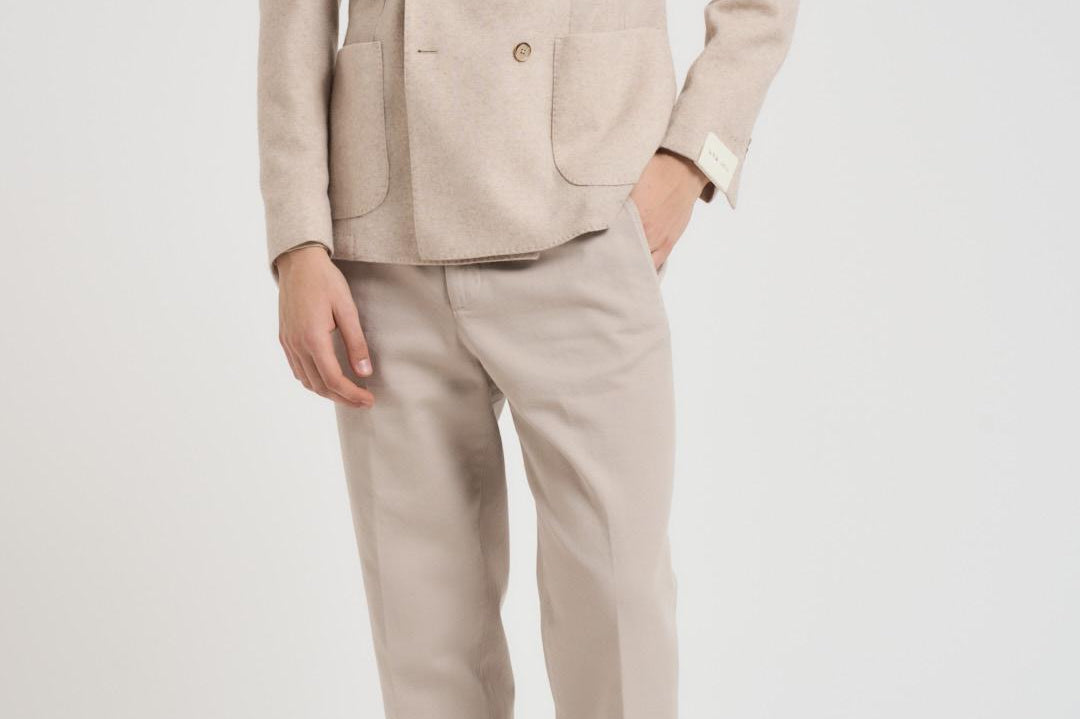 Giacca uomo doppiopetto beige 2813 557013 L.B.M. 