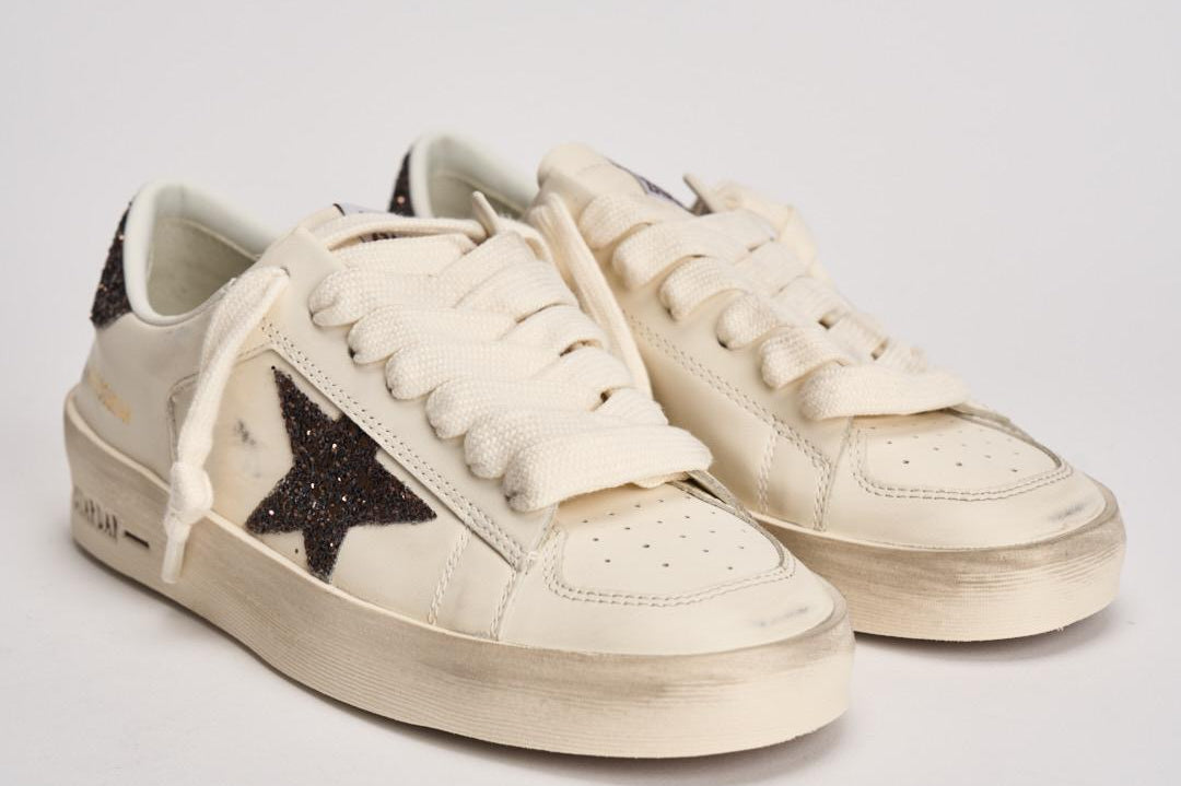 Sneakers donna Stardan bianca e strass GWF00128 F00793910318 GOLDEN GOOSE 