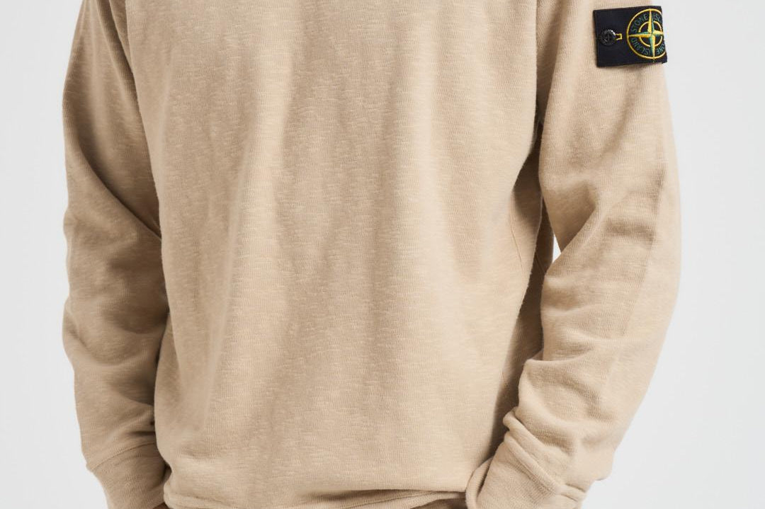 Felpa uomo girocollo beige 6100053 S0238V009A STONE ISLAND 