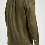 Camicia uomo in lino verde militare 710968915 006 RALPH LAUREN 