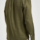 Camicia uomo in lino verde militare 710968915 006 RALPH LAUREN 