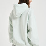 Felpa donna con cappuccio verde pastello 11858 GEE1GREEN ANINE BING 