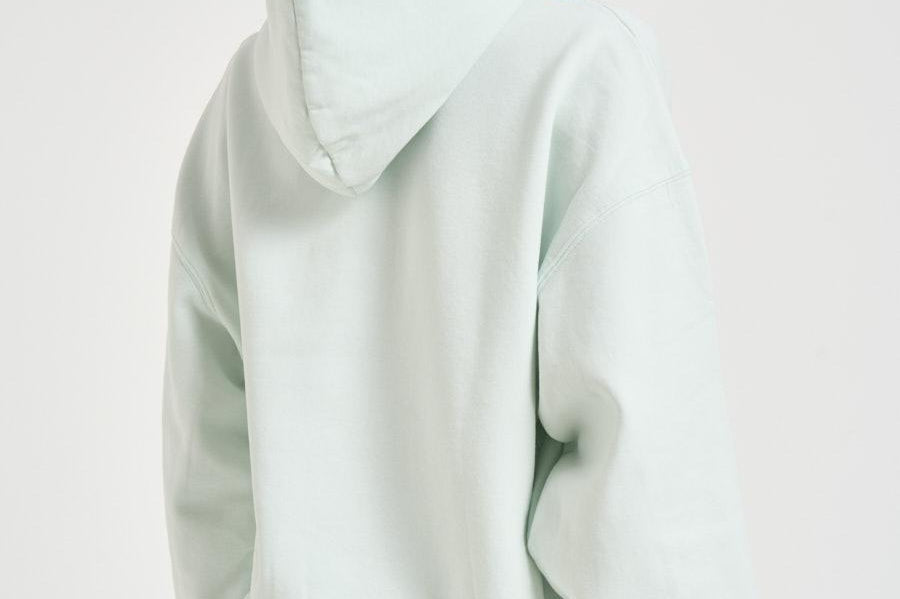Felpa donna con cappuccio verde pastello 11858 GEE1GREEN ANINE BING 