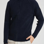 Cardigan uomo a coste blu W25139 60 RRD 