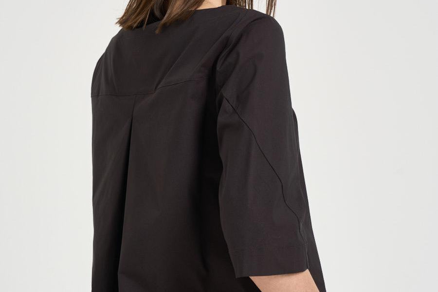 Blusa donna girocollo marrone F6SK06 W18 LIVIANA CONTI 