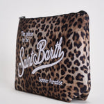 Pochette donna Aline fantasia leopardata nera e marrone ALINEL 00653L MC2 SAINT BARTH 