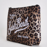 Pochette donna Aline fantasia leopardata nera e marrone ALINEL 00653L MC2 SAINT BARTH 