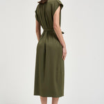 Abito donna chemisier verde militare 31325 0328LAUREL GREEN FILIPPA K 