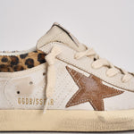 Sneakers donna Super Star bianca e cavallino leopardato GWF01042 F00816783260 GOLDEN GOOSE 