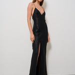 Abito donna lungo nero SORLANE BLACKLUREX IRO 