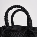 Borsa donna Arona in rafia nera ARONA BLACK IBELIV 