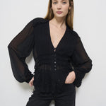 Blusa donna nera Axeline HT0552FA C1J07E01BK MARANT ETOILE 