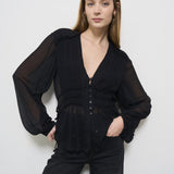 Blusa donna nera Axeline HT0552FA C1J07E01BK MARANT ETOILE 