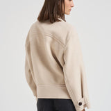 Cappotto donna Hanis corto panna MA0267FB B1D03I23EC ISABEL MARANT 