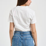 T-shirt donna girocollo bianca con ricamo EMILIE 09769L MC2 SAINT BARTH 