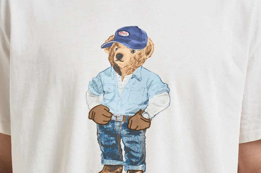 T-shirt uomo bear bianca 710B14615 001 RALPH LAUREN 
