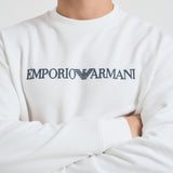Felpa uomo girocollo bianca 8N1MR6 1JRIZF109 EMPORIO ARMANI 