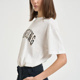 T-shirt donna Walker bianca 12128 IVY1LEOPARDIVORY ANINE BING 