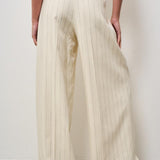 Pantalone donna Lou a palazzo gessato panna 10863 MTL66 ANINE BING 