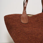 Borsa donna Tokyo in rafia mattone TOKYO WOOD IBELIV 