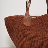 Borsa donna Tokyo in rafia mattone TOKYO WOOD IBELIV 