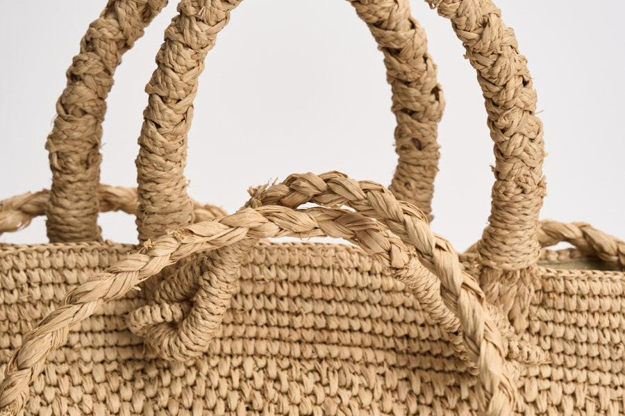 Borsa donna Arona in rafia beige ARONA TEA IBELIV 