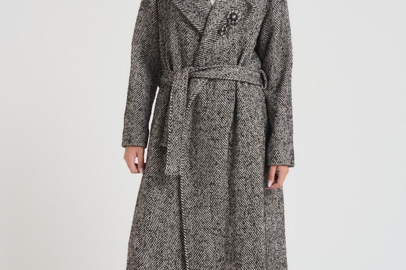 Cappotto donna doppiopetto sale e pepe 82081 NERO LOKITA MILANO 