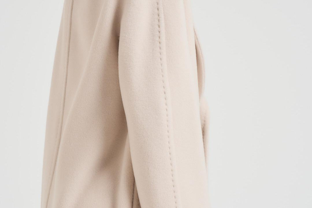 Cappotto donna midi doppiopetto panna TOKIO 023 MAX MARA STUDIO 