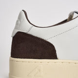 Sneakers uomo Medalist Low in suede bianca e marrone AULM FT19 AUTRY 