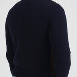 Giubbotto uomo in camoscio e tessuto blu FRANCIS KNIT 309 THE JACK LEATHERS 