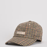Cappellino uomo in check lana beige ACPU S6BP AUTRY 