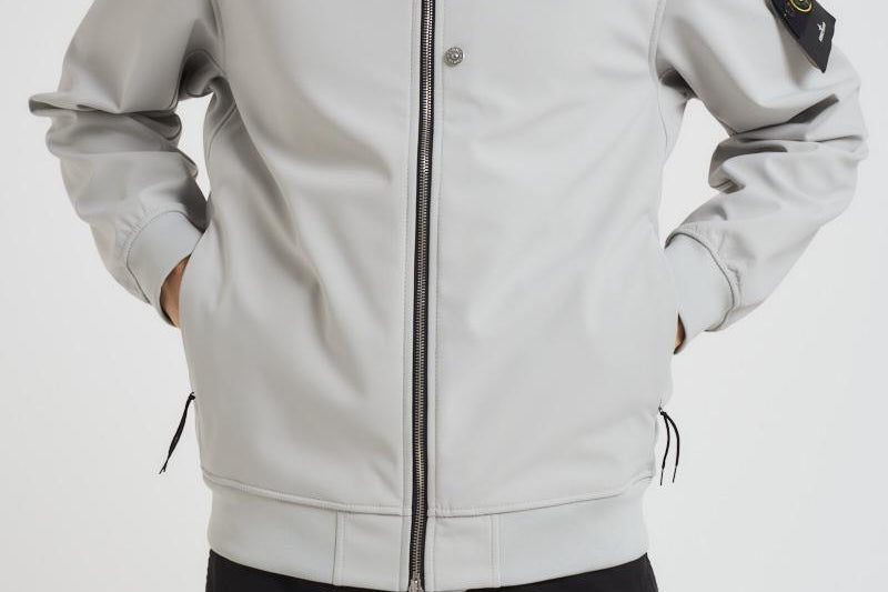 Giacca uomo Soft Shell grigio chiaro Q100004 S0B22V0061 STONE ISLAND 