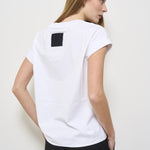 T-shirt donna girocollo bianca F5SW62 A01 LIVIANA CONTI 
