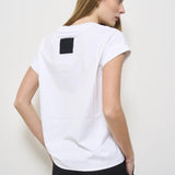 T-shirt donna girocollo bianca F5SW62 A01 LIVIANA CONTI 