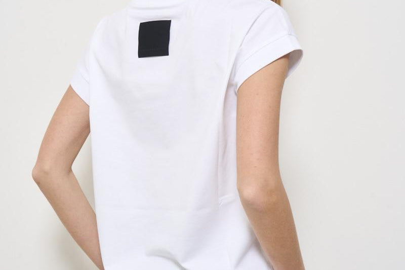 T-shirt donna girocollo bianca F5SW62 A01 LIVIANA CONTI 